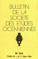 Bulletin de la Société des Études Océaniennes numéro 242