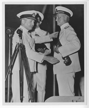 [Admiral Sir Bruce Fraser Awards Fleet Admiral Chester W. Nimitz the Grand Cross of the Bath]