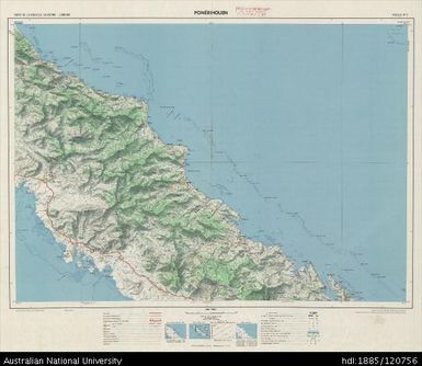 New Caledonia, Ponerihouen, Sheet 3, 1:200 000