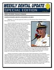 Weekly Dental Update Special Edition 2021-05-14 WDUSE RADM Carlton J. McLeod