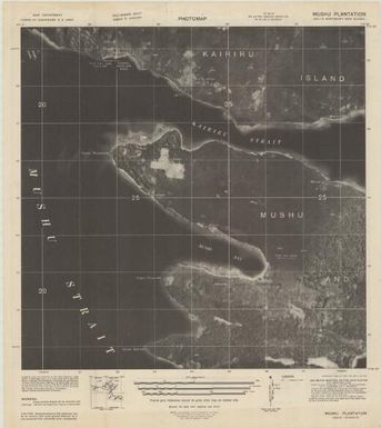 Special map, northeast New Guinea (Mushu Plantation , back)