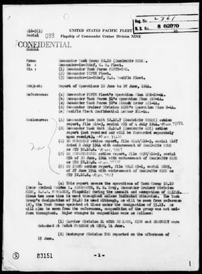 COMTASK-GROUP 52.10 - Report of Operations, Period 6/10-28/44 - Assault and Occuppation of Saipan Island, Marianas