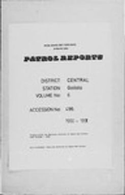 Patrol Reports. Central District, Goilala, 1950-1951