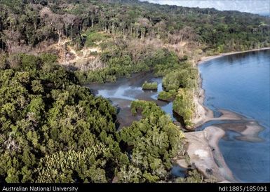 Wapolu, aerial views of the swamp/lagoon at Wapolu