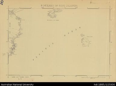 Papua New Guinea, New Ireland, Fourmil of Feni Islands, Fourmil series, Sheet 20, 1956, 1:253 440