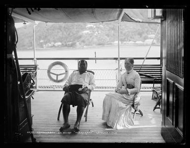 Thakambau [sic] On Board "Wairarapa", Levuka, Fiji