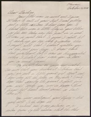 [Letter from Walter Patrick to Mary Jean Ross - October 14, 1943]