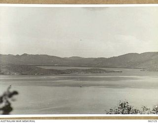 PORT MORESBY AREA, NEW GUINEA. 1943-12-29. VIEW FROM THE TUA-GUBA HILL LOOKING TOWARDS FAIRFAX HARBOUR