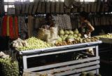 French Polynesia, people shopping at Papeete market