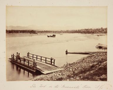 The Ford in the Manawatu River, N.Z. From the album: Views of New Zealand Scenery/Views of England, N. America, Hawaii and N.Z.