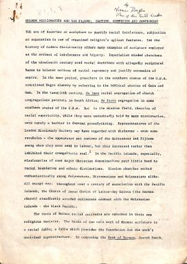 Mormon missionaries and the Fijian: caution, confusion and compromise