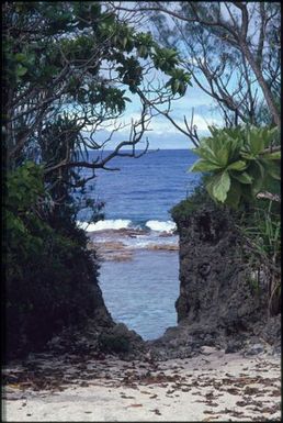 Rocky cliffs and sea