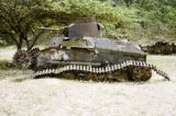 Northern Mariana Islands, abandoned tank at former Japanese Command Post on Saipan Island