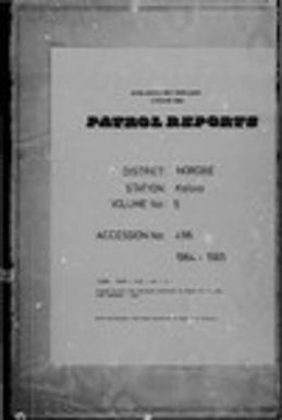 Patrol Reports. Morobe District, Kalalo, 1964 - 1965