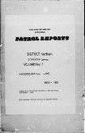 Patrol Reports. Northern District, Ioma, 1950 - 1951