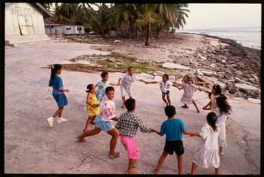 Children playing, Cook Islands