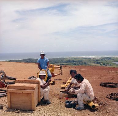 MOD-OA4 WIND TURBINE PERSONNEL IN KAHUKU OAHU HAWAII