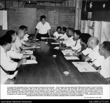 A meeting of the Hanuabada Native Local Government Council near Port Moresby