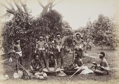 Solomon Islanders feasting