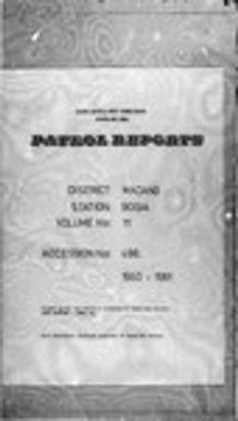 Patrol Reports. Madang District, Bogia, 1960 - 1961