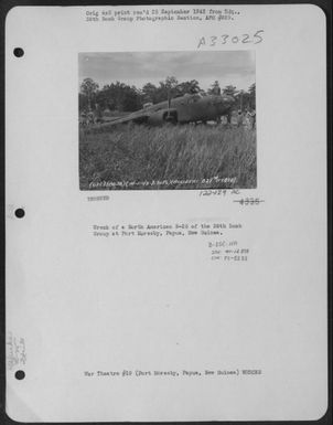 Wreck Of A North American B-25 Of The 38Th Bomb Group At Prot Moresby, Papua, New Guinea. [B-25C-Na; S/N 41-12898; C/N 82-5533] (U.S. Air Force Number 122429AC)