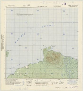 New Britain, provisional map (Cape Deschamp)