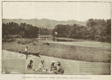 Washing Day, Motoutu Creek, Apia, Samoa