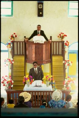 Tepania Puroku and John Napara, Cook Islands Christian Church, Manihiki, Cook Islands