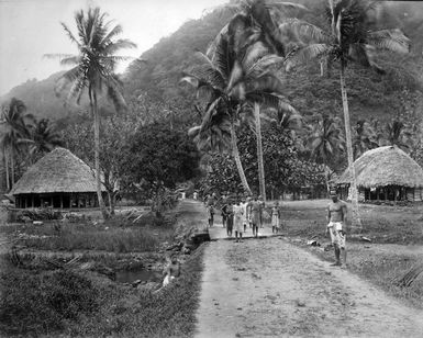 Scene with children, Pago Pago, American Samoa