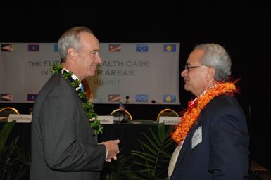 [Assignment: 48-DPA-09-29-08_SOI_K_Isl_Conf_AM] Insular Areas Health Summit [("The Future of Health Care in the Insular Areas: A Leaders Summit") at the Marriott Hotel in] Honolulu, Hawaii, where Interior Secretary Dirk Kempthorne [joined senior federal health officials and leaders of the U.S. territories and freely associated states to discuss strategies and initiatives for advancing health care in those communinties [48-DPA-09-29-08_SOI_K_Isl_Conf_AM_DOI_0404.JPG]