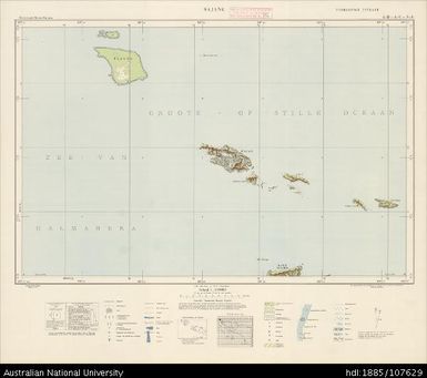 Indonesia, Western New Guinea, Sajang, Series: Nederlands-Nieuw-Guinea, Sheet 4-B & 4-C & 3-B, 1957, 1:100 000