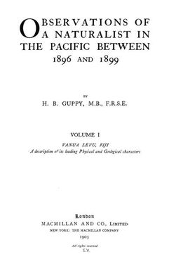 Observations of a naturalist in the Pacific between 1896 and 1899