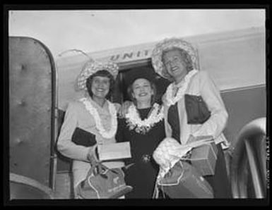 Nancy Merki and Suzanne Zimmerman with Mrs. James J. Richardson