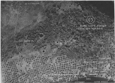 [Aerial photographs relating to the Japanese occupation of Buna-Gona region, Papua New Guinea, 1942-1943] [Allied air raids]. (57)