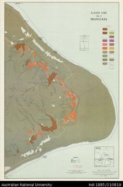 Cook Islands, Land Use Map of Mangaia, Land Use of the Cook Islands Series No. 1, Sheet 2, 1:7 920, 1971