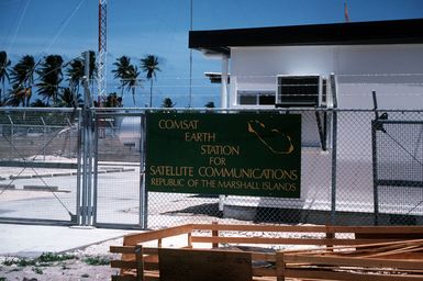 A view of the entrance to the Comsat Earth Station for Satellite Communications