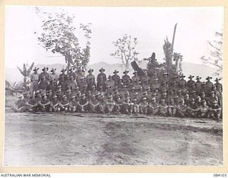 TOROKINA AREA, BOUGAINVILLE. 1944-12-11. OFFICERS AND MEN OF THE 126 BRIGADE ORDNANCE FIELD PARK. (IDENTIFICATION OF PERSONNEL NOT KNOWN)