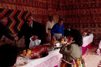 Dignitaries at dedication of a Tongan church