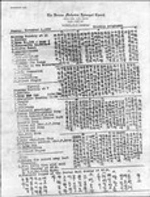 Mimeographed program for service of the Korean Methodist Episcopal Church