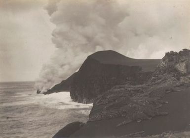 Rocky landscape with steam. From the album: Photographs of Apia, Samoa
