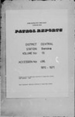 Patrol Reports. Central District, Bereina, 1970-1971