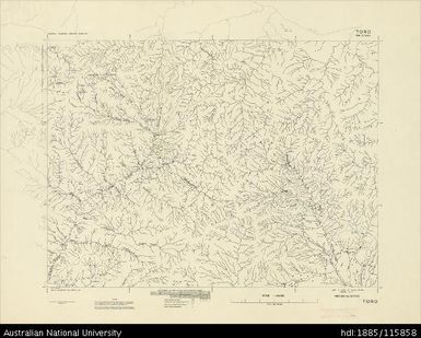Papua New Guinea, Toro, Provisional map, Sheet B55/5, 3616, 1943, 1:63 360