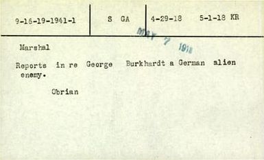 1910-1920: Incoming, Attorneys & Marshals: S. Ga., Atty., 03/18/1916 To Hawaii, Atty., 12/29/1919 (2 of 2)