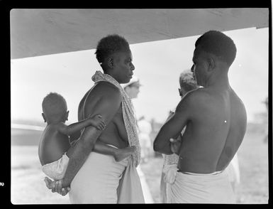 Local people, airstrip, Kavieng Island, New Ireland, Papua New Guinea