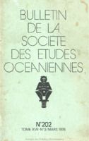 Bulletin de la Société des Études Océaniennes numéro 202