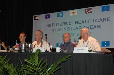 [Assignment: 48-DPA-09-30-08_SOI_K_Isl_Conf_Final] Final day of Insular Areas Health Summit [("The Future of Health Care in the Insular Areas: A Leaders Summit") at the Marriott Hotel in] Honolulu, Hawaii, where Interior Secretary Dirk Kempthorne [joined senior federal health officials and leaders of the U.S. territories and freely associated states to discuss strategies and initiatives for advancing health care in those communinties [48-DPA-09-30-08_SOI_K_Isl_Conf_Final_DOI_0880.JPG]