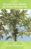 Bulletin de la Société des Études Océaniennes numéro 317