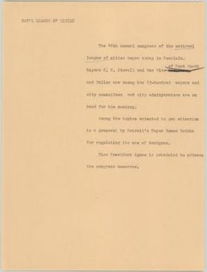 [News Script: National league of cities]