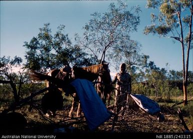 Big Rosie with her horse on wash day