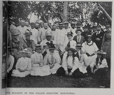 Royalty in the palace grounds, Rarotonga